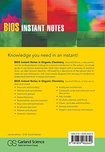 BIOS Instant Notes in Organic Chemistry,Used