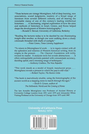 The Classical Foundations of Modern Historiography (Sather Classical Lectures) (Volume 54),Used