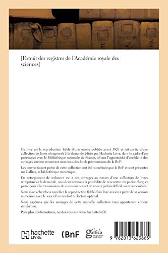 Extrait Des Registres de l'Acadmie Royale Des Sciences (French Edition),Used