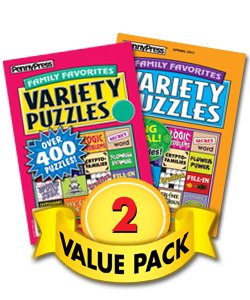 Family Favorites Variety Puzzles For All Ages  2 Pack [Paperback] Penny Press/Dell Magazines