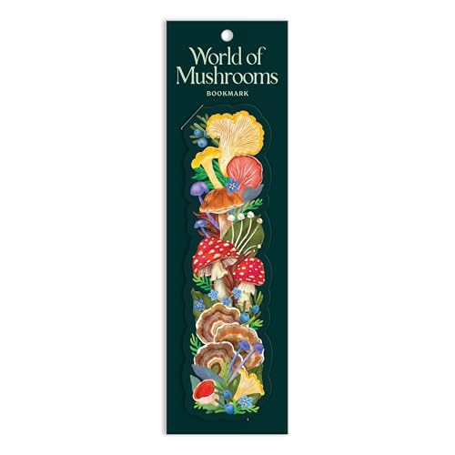 Galison World Of Mushrooms  Paper Bookmark Featuring Mushroom Artwork For Reading Enthusiasts