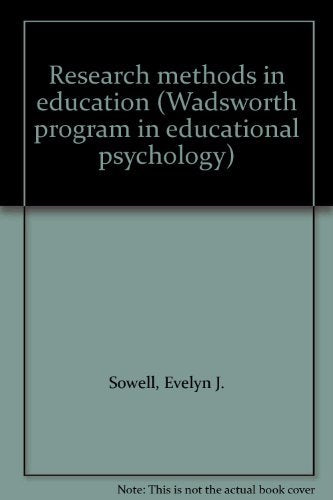 Research methods in education (Wadsworth program in educational psychology),Used