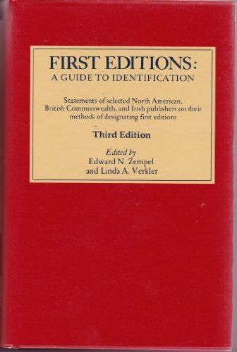 First Editions: A Guide To Identification,Used