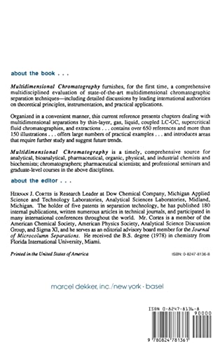 Multidimensional Chromatography: Techniques and Applications (Chromatographic Science Series),Used