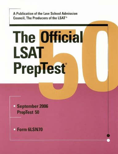 The Official LSAT PrepTest 50: September 2006 Preptest 50 ; Form 6lsn70,New