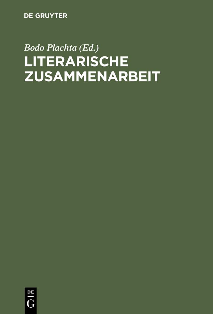 Literarische Zusammenarbeit (German Edition),Used