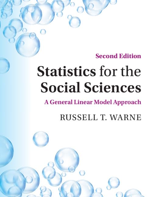 Statistics for the Social Sciences: A General Linear Model Approach,Used