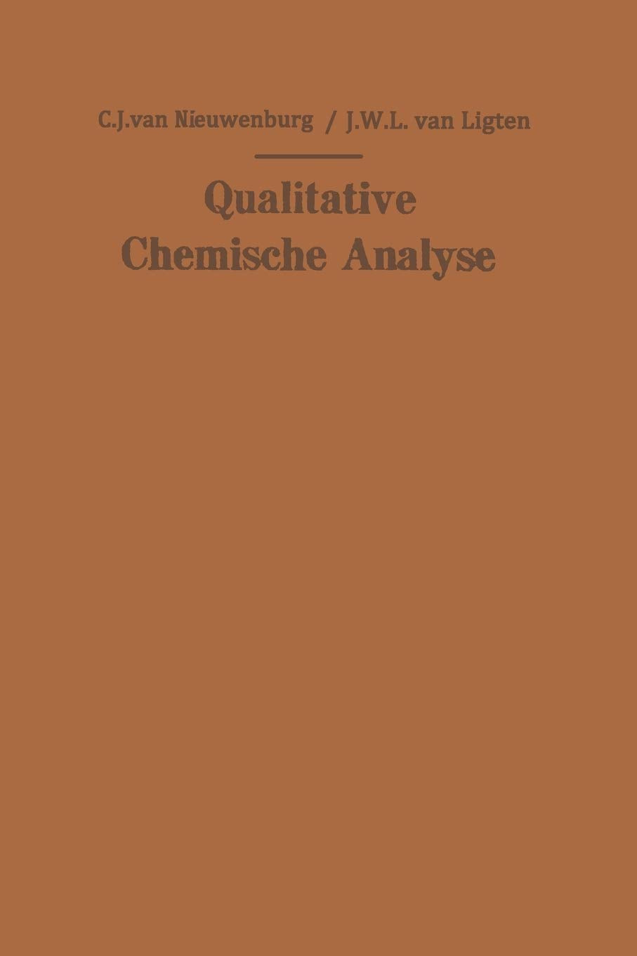 Qualitative Chemische Analyse (German Edition),Used