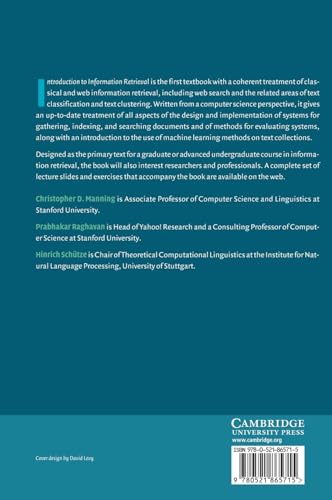Introduction To Information Retrieval,Used