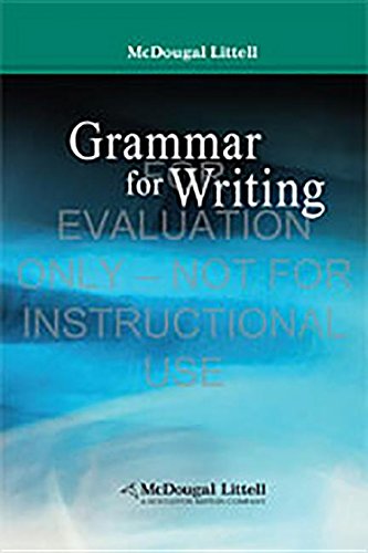Grammar for Writing,New