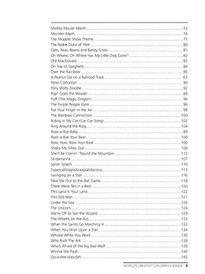 World's Greatest Children's Songs: 87 of the World's Most Popular and Best Loved Traditional and Contemporary Children's Songs,Used