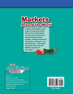 Teacher Created Materials  TIME For Kids Informational Text: Markets Around the World  Grade 3  Guided Reading Level N,Used