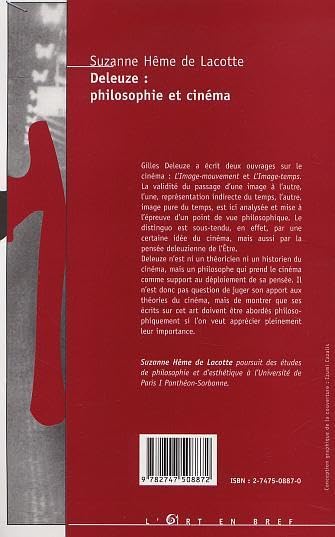 DELEUZE : PHILOSOPHIE ET CINMA (French Edition),Used