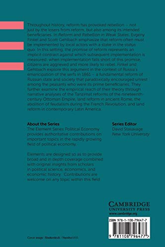 Reform and Rebellion in Weak States (Elements in Political Economy),Used