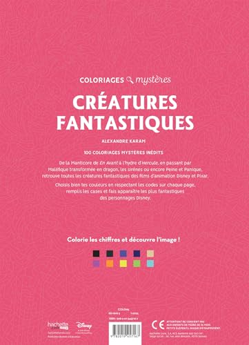 Coloriages Myst?Res Disney  Cr?Atures Fantastiques: Colorie Les Chiffres Et D?Couvre L'Image !