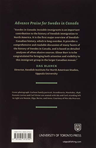 Swedes in Canada: Invisible Immigrants,Used