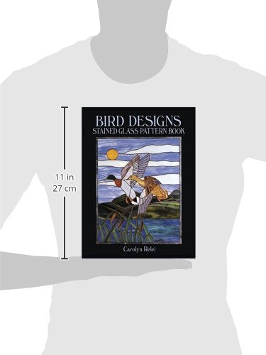 Bird Designs Stained Glass Pattern Book (Dover Stained Glass Instruction),Used