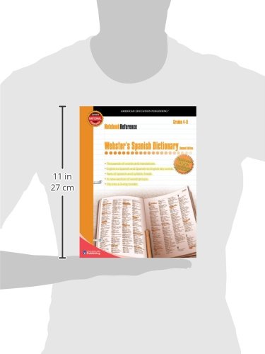 Webster's Spanish Dictionary, Grades 4  8 (Notebook Reference),Used