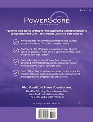 The PowerScore GMAT Sentence Correction Bible,New