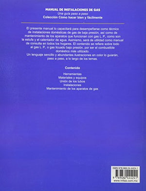 Manual de Instalaciones de Gas: Una Guia Paso,Used
