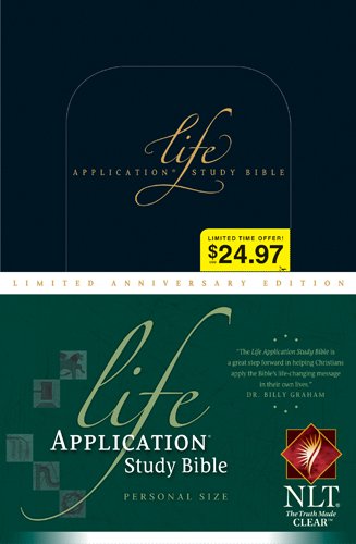 Life Application Study Bible NLT, Personal Size Limited Anniversary Edition,Used