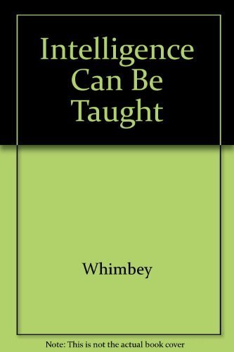 Intelligence Can Be Taught,New