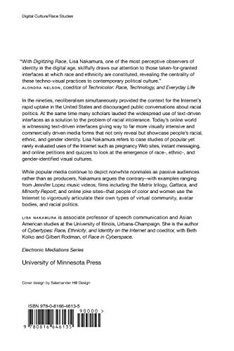 Digitizing Race: Visual Cultures Of The Internet (Volume 23) (Electronic Mediations),Used