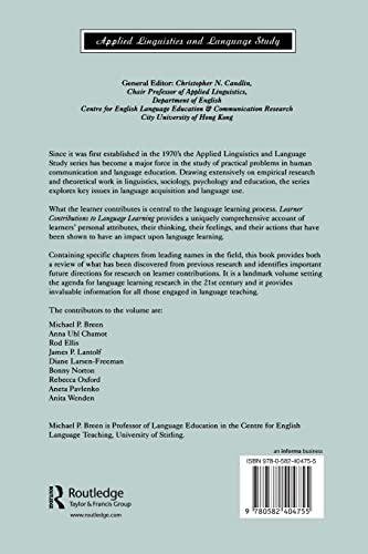 Learner Contributions to Language Learning (Applied Linguistics and Language Study),Used