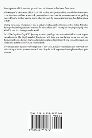 39 NoPrep/LowPrep ESL Speaking Activities: For Teenagers and Adults,Used
