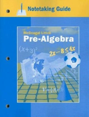 Mcdougal Littell Prealgebra: Notetaking Guide, Teachers Edition,New