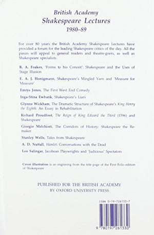 British Academy Shakespeare Lectures 198089 (British Academy Series),Used