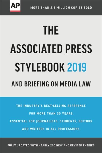 The Associated Press Stylebook 2019: and Briefing on Media Law,Used