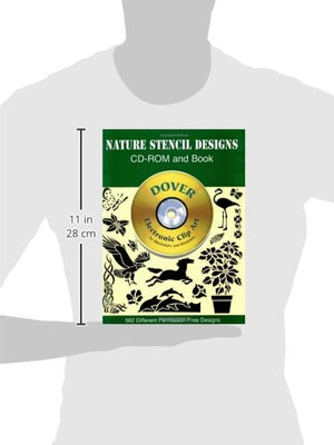 Nature Stencil Designs (Dover Electronic Clip Art) (CDROM and Book),Used