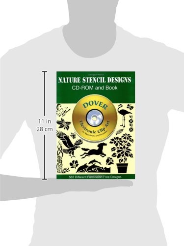Nature Stencil Designs (Dover Electronic Clip Art) (CDROM and Book),Used