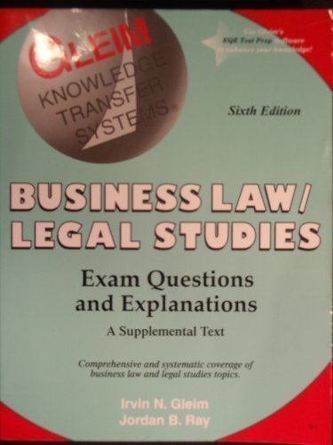 Business Law/Legal Studies Exam Questions and Explanations,New