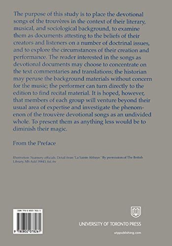 Prions en Chantant: Devotional Songs of the Trouvres (Toronto Medieval Texts and Translations),Used