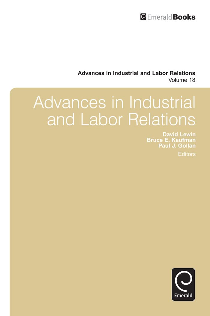 Advances In Industrial And Labor Relations (Advances In Industrial And Labor Relations, 18),Used