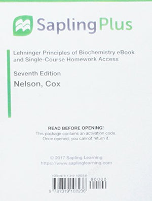 SaplingPlus for Lehninger Principles of Biochemistry (SingleTerm Access),Used