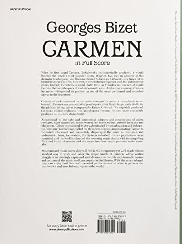 Carmen In Full Score (Dover Opera Scores),Used
