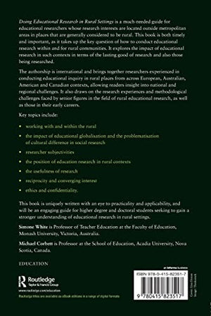 Doing Educational Research in Rural Settings: Methodological issues, international perspectives and practical solutions,Used
