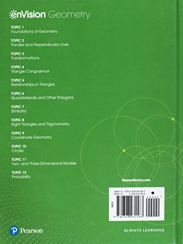Envision Aga Student Edition Geometry Grade 9/10 Copyright 2018-new