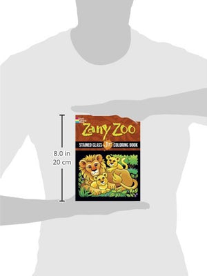 Zany Zoo Stained Glass Jr. Coloring Book (Dover Stained Glass Coloring Book),Used