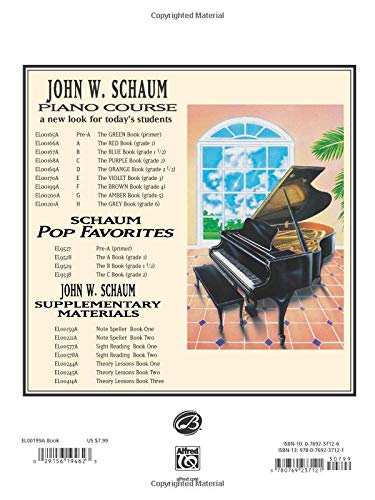 John W. Schaum Piano Course: F  The Brown Book,New
