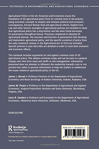 Agricultural Policy In The United States: Evolution And Economics (Routledge Textbooks In Environmental And Agricultural Economi