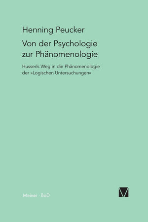 Von der Psychologie zur Phnomenologie (German Edition),Used