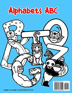 English Danish Practice Alphabet ABCD letters with Cartoon Pictures: v dansk alfabet bogstaver med Cartoon Pictures (English Alp,Used