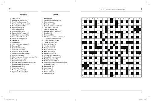 The Times Jumbo Crossword Book 13: 60 WorldFamous Crossword Puzzles,Used