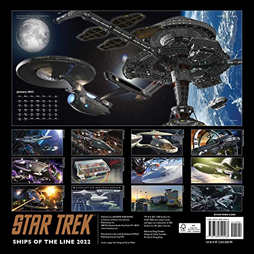 Star Trek Ships of the Line 2022 Wall Calendar,Used