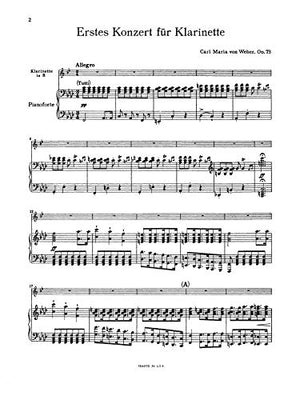 Clarinet Concerto No. 1 in F Minor, Op. 73 (Orch.): Part(s) (Kalmus Edition),Used