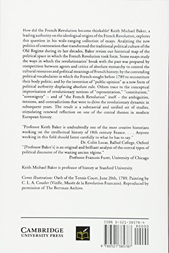 Inventing the French Revolution : Essays on French Political Culture in the Eighteenth Century (Ideas in Context, Series Number,Used
